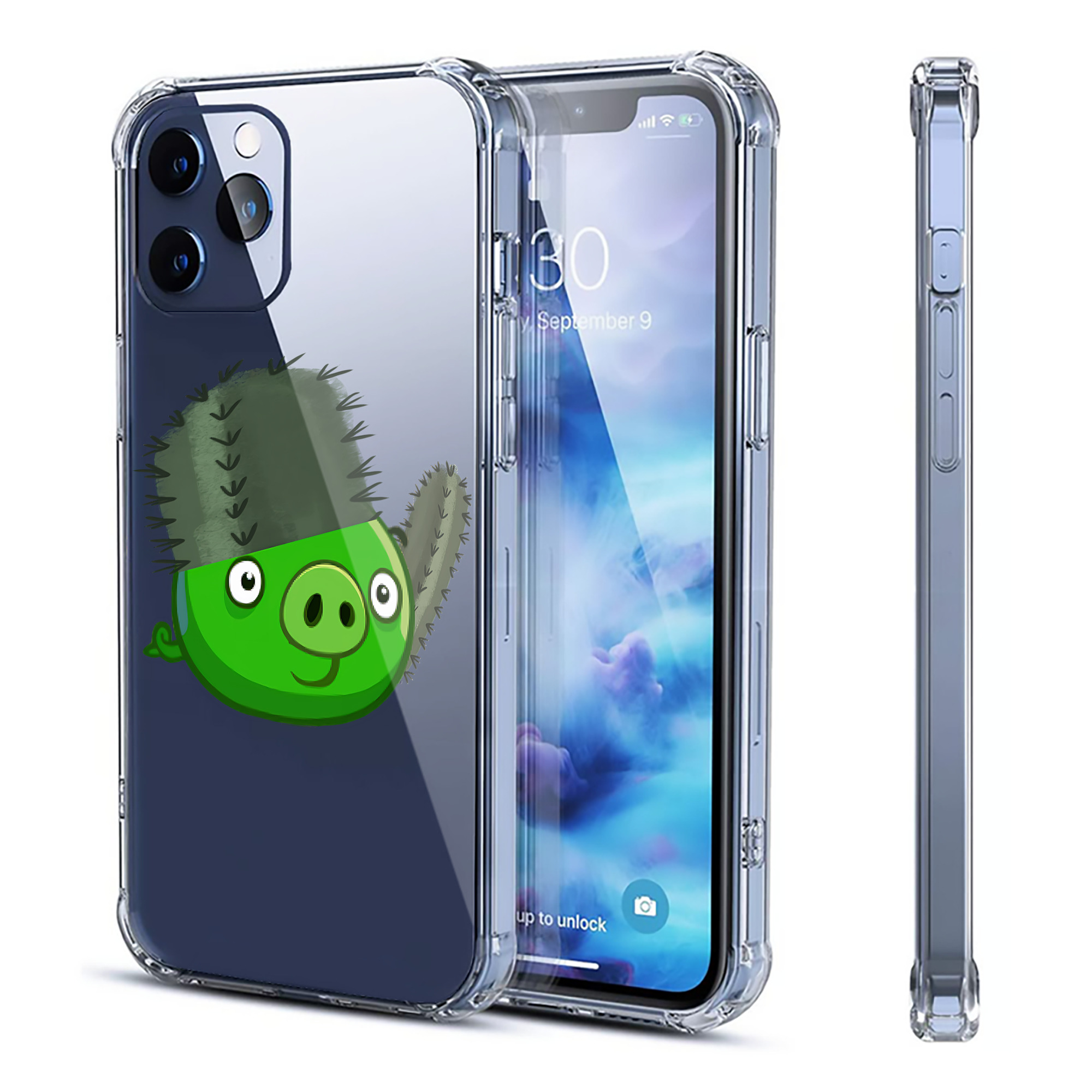 （画像用） Angry Birds アングリーバード 【iPhone 12シリーズ対応】透明スマホケース（クリアソフトケース）